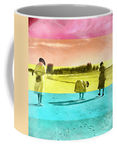 Sarasota Coffee Mug featuring the painting Sarasota Series Beachcombers by Edward Fielding