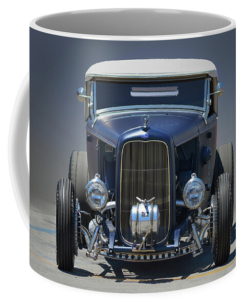 Ford Coffee Mug featuring the photograph Satin Blue Deuce by Bill Dutting