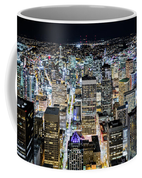 Seattle Coffee Mug featuring the photograph Seattle lights by Mihai Andritoiu