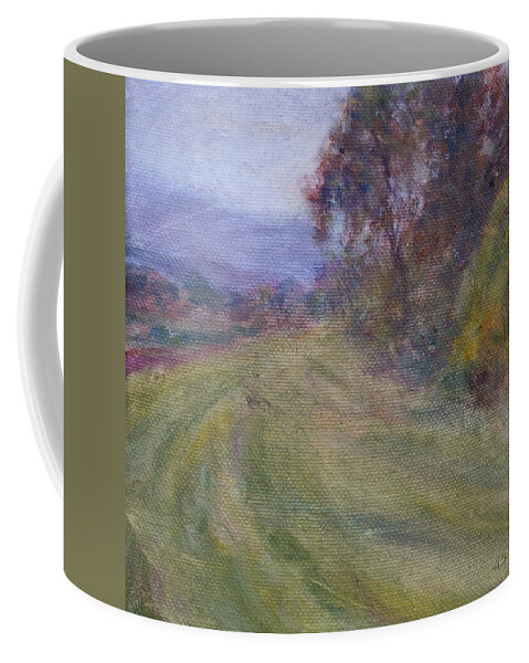 Water Coffee Mug featuring the painting Sauvie Green by Quin Sweetman