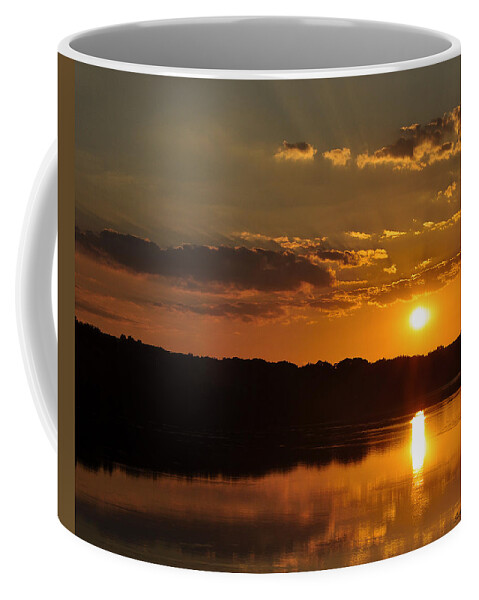 Landscape Coffee Mug featuring the photograph Savannah River Sunset by Susan Cliett