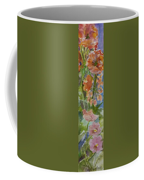Floral Coffee Mug featuring the painting Save my Page by Cheryl Wallace