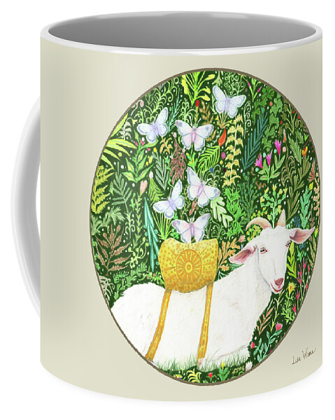 Scapegoats Coffee Mug featuring the painting Scapegoat button by Lise Winne