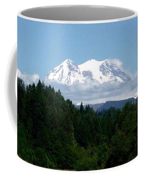 Mountains Coffee Mug featuring the photograph Scenic Mt Rainier Washington by A L Sadie Reneau