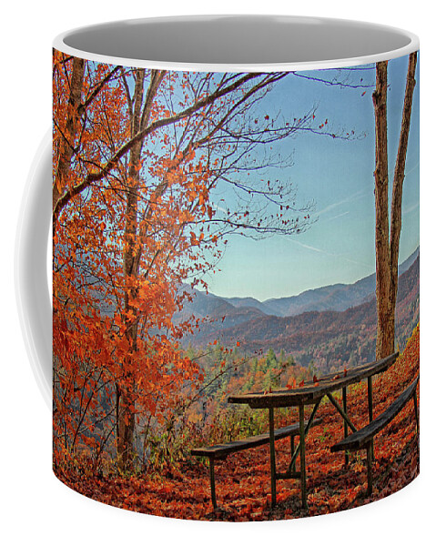 Smokey Mountains Coffee Mug featuring the photograph Scenic View by Geraldine DeBoer
