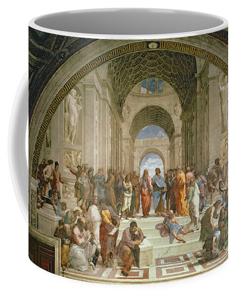 School Coffee Mug featuring the painting School of Athens from the Stanza della Segnatura by Raphael