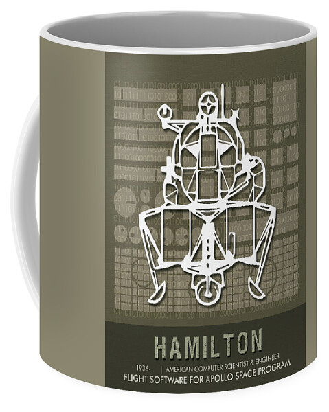 Hamilton Coffee Mug featuring the mixed media Science Posters - Margaret Hamilton, Computer Scientist, Engineer by Studio Grafiikka