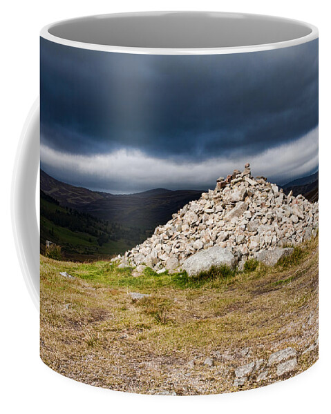 Cairns Coffee Mug featuring the photograph Scottish Cairn by Diane Macdonald