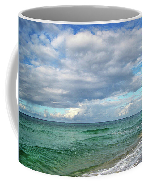 Surf Coffee Mug featuring the photograph Sea and Sky - Florida by Sandy Keeton