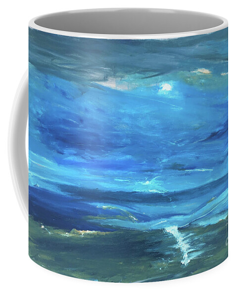 Ocean Coffee Mug featuring the painting Sea and Sky by Karen Nicholson