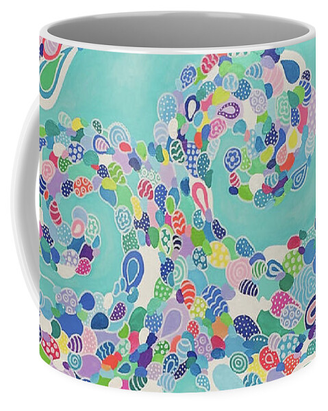 Pattern Art Coffee Mug featuring the painting Sea Nymph by Beth Ann Scott