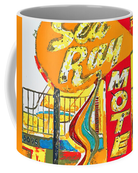 Painting Coffee Mug featuring the painting Sea Ray Motel by Beth Saffer