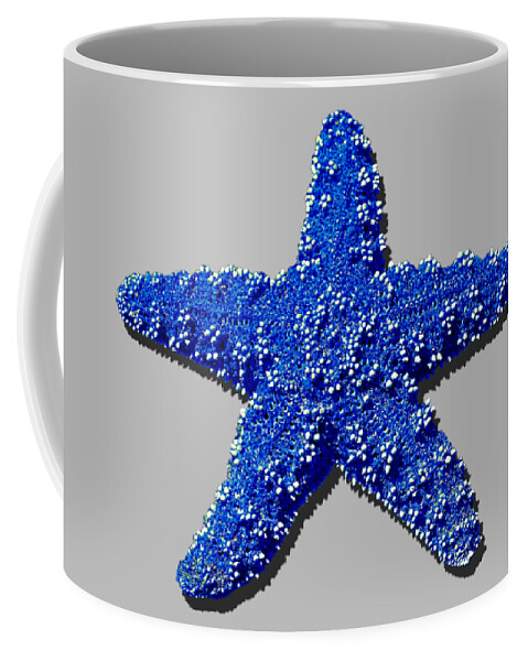 Starfish Coffee Mug featuring the photograph Sea Star Navy Blue .png by Al Powell Photography USA