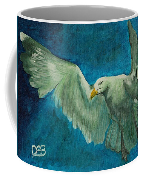 Bird Coffee Mug featuring the painting SeaGull by David Bigelow