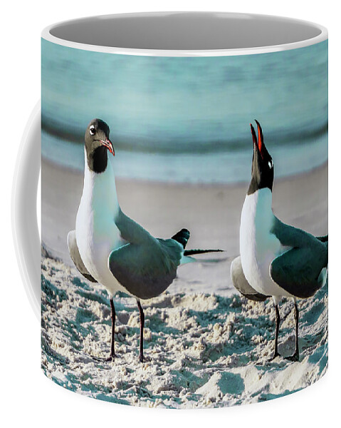 Animals Coffee Mug featuring the photograph Seagull Serenade 4954 by Ricardos Creations