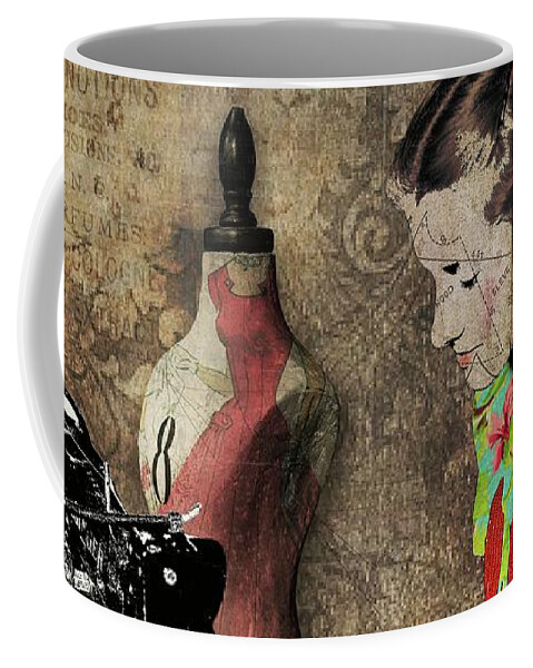 Seamstress Coffee Mug featuring the digital art Seamstress by Looking Glass Images
