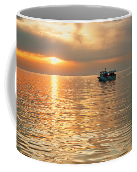 Sunset Coffee Mug featuring the photograph Seascape by Gouzel -