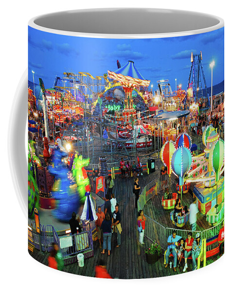 Seaside Coffee Mug featuring the photograph Seaside Heights Casino Pier by James Kirkikis