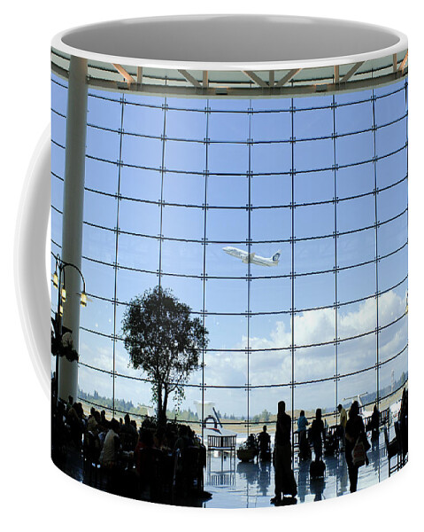 Aircraft Coffee Mug featuring the photograph SEATAC airport K088 by Yoshiki Nakamura