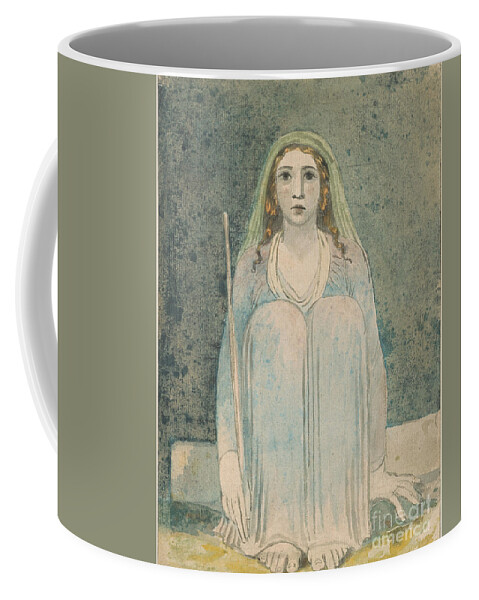 William Blake Coffee Mug featuring the painting Seated Woman Holding a Staff by MotionAge Designs