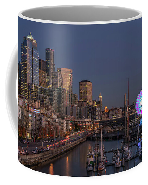 Seattle Coffee Mug featuring the photograph Seattle Autumn Nights by Ken Stanback
