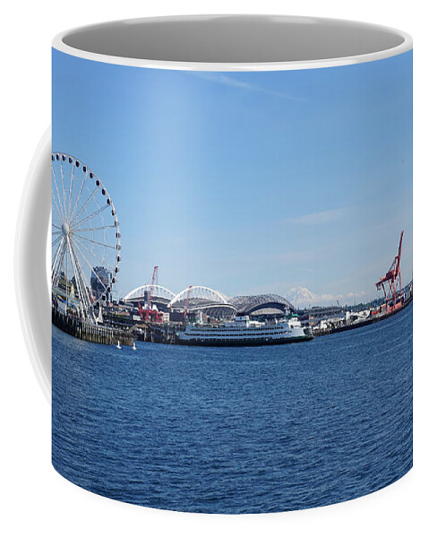 Great Wheel Coffee Mug featuring the photograph Seattle Icons by Cathy Anderson