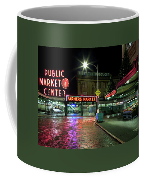 America Coffee Mug featuring the photograph Seattle Public Market 1 by Al Hurley