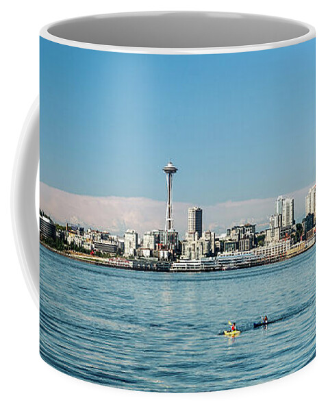 Aiki Beach Coffee Mug featuring the photograph Seattle Skyline 1 by Mati Krimerman