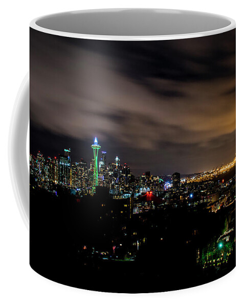 Seattle Coffee Mug featuring the photograph Seattle Sounders Space Needle by Matt McDonald