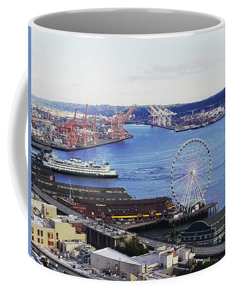 Seattle Coffee Mug featuring the photograph Seattle Waterfront by Michael Merry