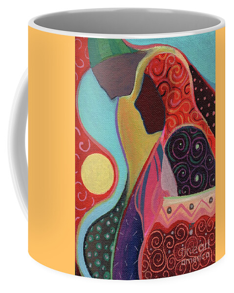 Refugee Coffee Mug featuring the painting Seeking Shelter by Helena Tiainen