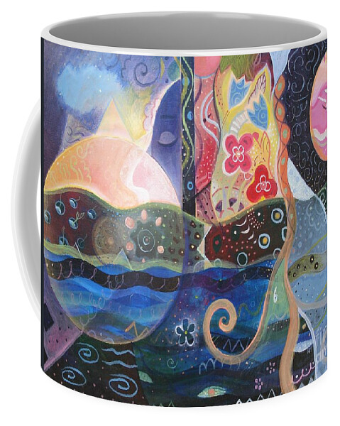 Seeker Coffee Mug featuring the painting Seeking Wisdom by Helena Tiainen