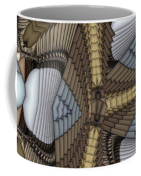 Abstract Coffee Mug featuring the digital art Segmentation by Ron Bissett