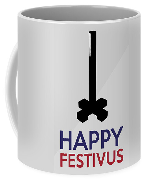 Happy Festivus Coffee Mug featuring the painting Seinfeld Poster Quote Happy Festivus - Jerry Seinfeld, George Costanza by Beautify My Walls