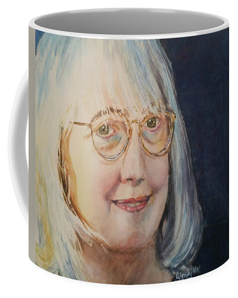 Self Portrait Coffee Mug featuring the painting Self-Portrait at 66 by Wendy Keeney-Kennicutt