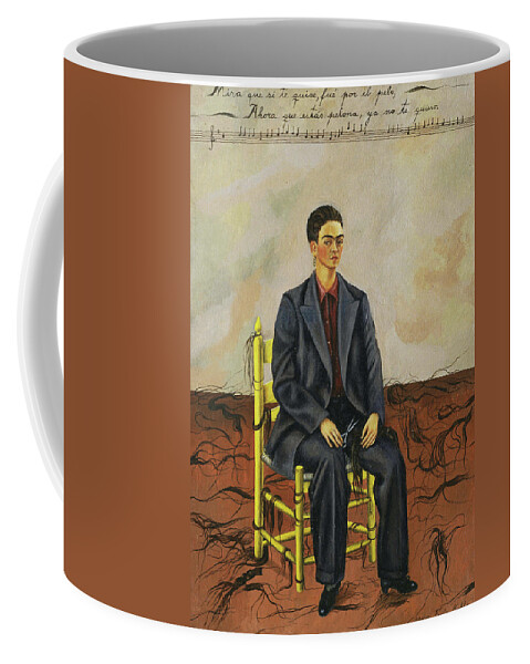 Self-Portrait with Cropped Hair Coffee Mug by Frida Kahlo - Pixels