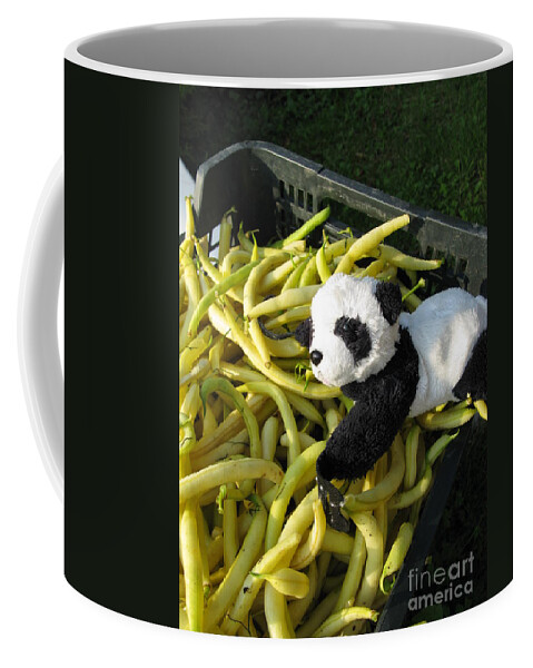 Baby Panda Coffee Mug featuring the photograph Selling beans by Ausra Huntington nee Paulauskaite