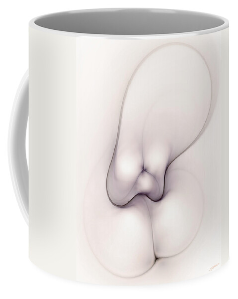 Abstract Coffee Mug featuring the digital art Sensual Manifestations 2 by Casey Kotas