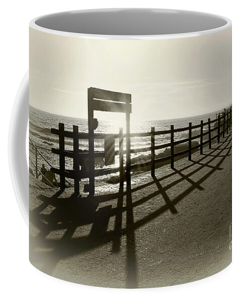 Shadows Coffee Mug featuring the photograph Sepia Sunrise Silhouette by Kaye Menner