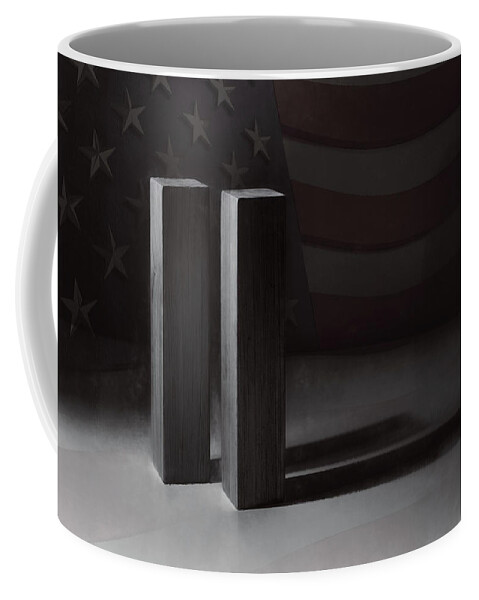World Trade Center Coffee Mug featuring the photograph September 11, 2001 - Never Forget by Scott Norris