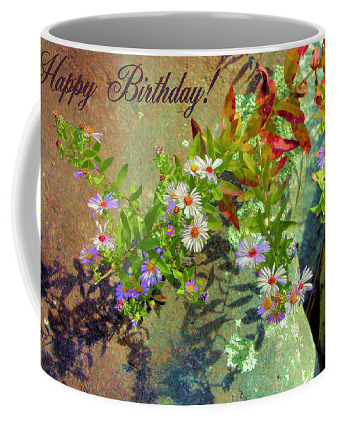 Happy Birthday Coffee Mug featuring the photograph September Birthday Aster by Kristin Elmquist