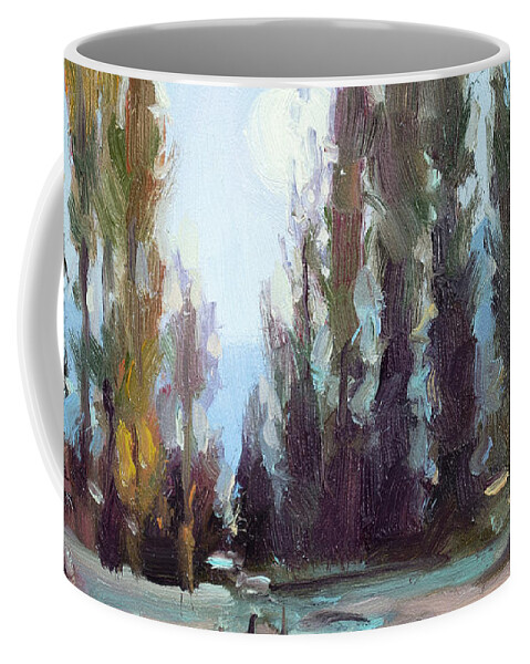 Country Coffee Mug featuring the painting September Moon by Steve Henderson