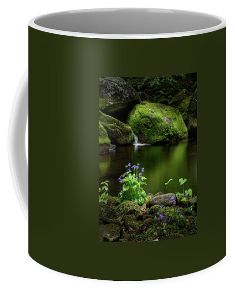 Violets Coffee Mug featuring the photograph Serene Green by Bill Wakeley