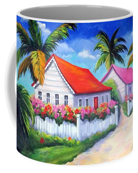 Landscape Coffee Mug featuring the painting Serenity in Paradise by Rosie Sherman