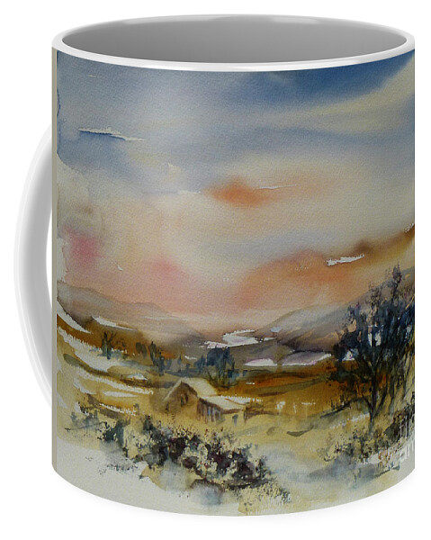 Landscape Coffee Mug featuring the painting Serenity by Xueling Zou