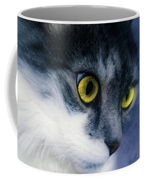 Seriously You Have Issues Coffee Mug featuring the photograph Seriously You Have Issues Cat Art by Georgiana Romanovna
