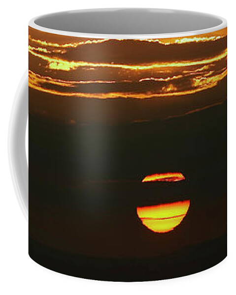 Sunset Coffee Mug featuring the photograph Setting Sun On The Horizon by Michal Boubin