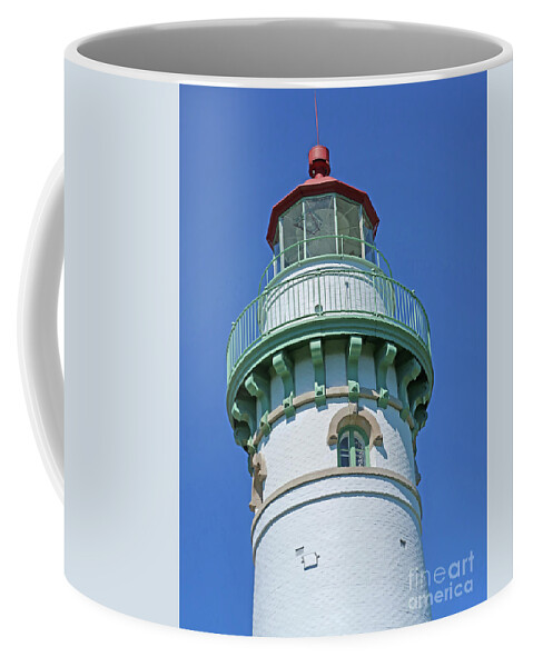 Lighthouse Coffee Mug featuring the photograph Seul Choix Pointe Light by Ann Horn