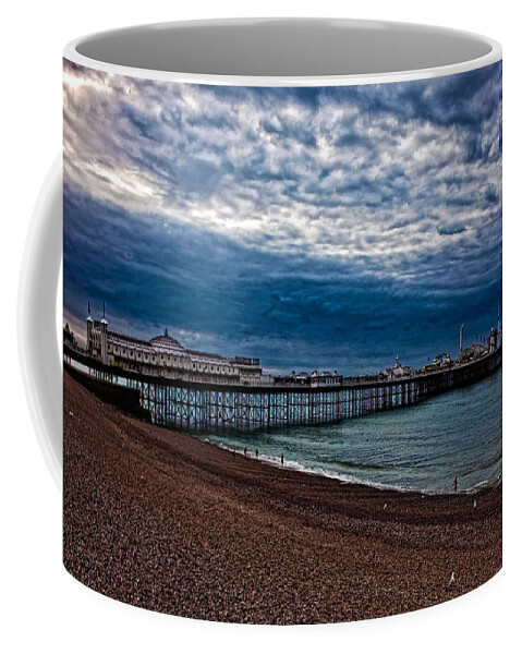 Brighton Pier Coffee Mug featuring the photograph Seven AM on Brighton Seafront by Chris Lord