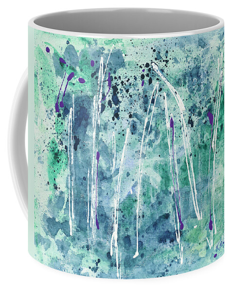 Abstract Landscape Coffee Mug featuring the painting Seven Sisters by Kathryn Riley Parker